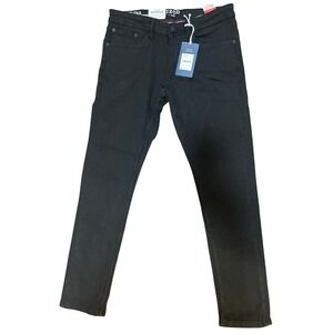 IZOD Mens Ultra Softflex Slim Fit Jeans Jet Black 32x30 Sportflex Max Stretch